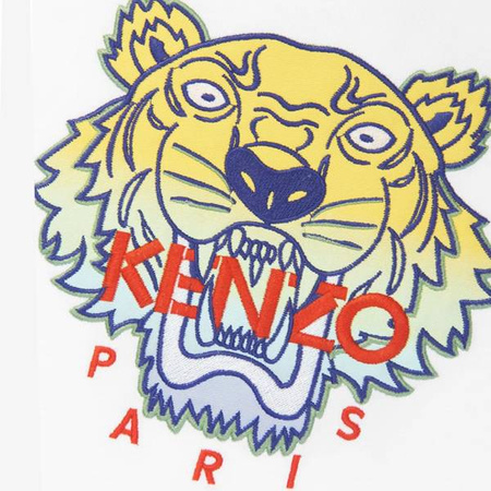 KENZO Kids T-shirt dziecięcy dla chłopca z krótkim rękawem Tiger biały