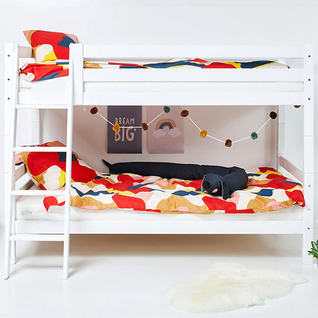  HOPPEKIDS  ECO Luxury łóżko piętrowe z poprzeczną drabinką 120x200cm