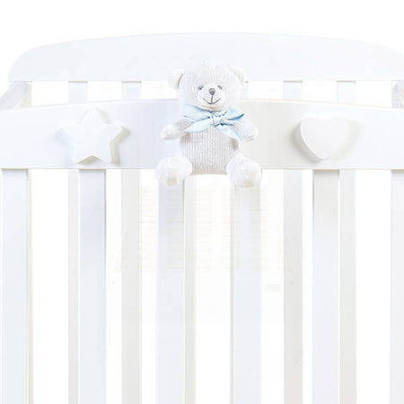  PICCI Nene Baby bed with bear application with pale blue ribbon
