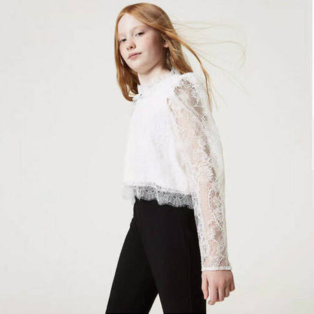 TWINSET Girls white lace blouse