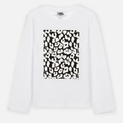 KARL LAGERFELD KIDS T-shirt dziewczęcy z długim rękawem