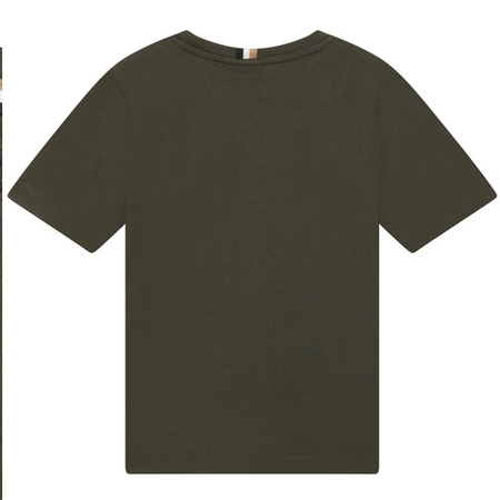 BOSS KIDS T-shirt chłopięcy z krótkim rękawem ciemno-zielony