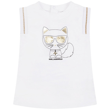 KARL LAGERFELD Kids Sukienka dziecięca dla dziewczynki z kotkiem