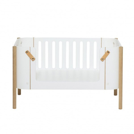 OLIVER FURNITURE WOOD BENCH, WHITE/OAK