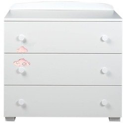 PICCI SPACE Komoda dziecięca z różową aplikacją