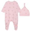 BOSS Kids Baby girls pajama and hat set pale pink