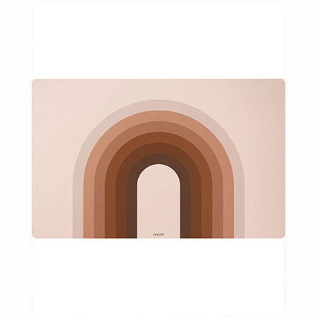 EEVEVE Mata na biurko Retro-lines - Brown, 70x44 cm