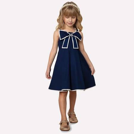 SARAH LOUISE Sleeveless Navy Blue Dress