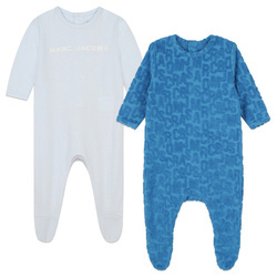THE MARC JACOBS Baby boys pale blue and blue babygrows (2 packs)