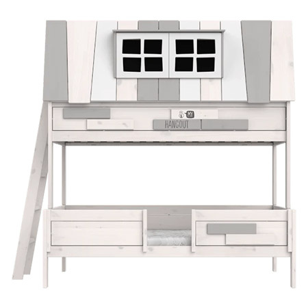 LIFETIME Kidsrooms Łóżko dziecięce piętrowe My Hangout 90/120/200 cm, whitewash