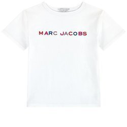 THE MARC JACOBS T-shirt dziewczęcy biały logo