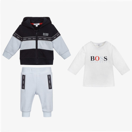 BOSS KIDS Baby track suit in light blue and white