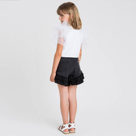 TWINSET Girls woven shorts in black