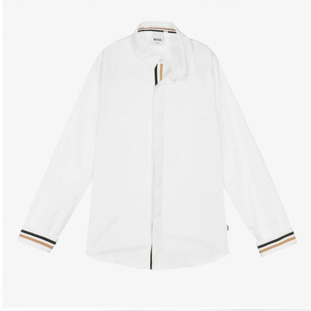 BOSS Kids Boys long sleeve white shirt
