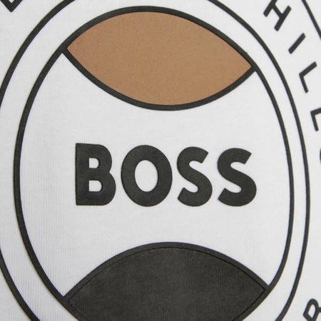 BOSS KIDS Boys white and green t-shirt and shorts set MINI MI