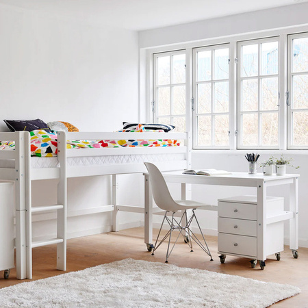 HOPPEKIDS ECO Dream Łóżko dziecięce na niskiej antresoli z biurkiem 90x200 cm