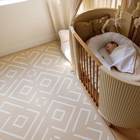 EEVEVE Mata dziecięce PLAYMAT Modern Blocks - Desert sand