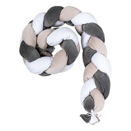 PICCI SLEEPY Otulacz/reducer do łóżeczka dziecięcego biało-beżowo-brązowy