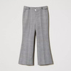 TWINSET Girls straight black trousers with oval T logo