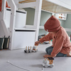 LIFETIME Kidsrooms Łóżko na niskiej antresoli ze schodami 120x200 cm, białe