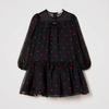 TWINSET Girls short dress with heart pattern georgette and duchesse
