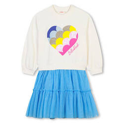 BILLIEBLUSH Girl's white and blue dress