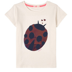 BILLIEBLUSH Girls white t-shirt with ladybug print