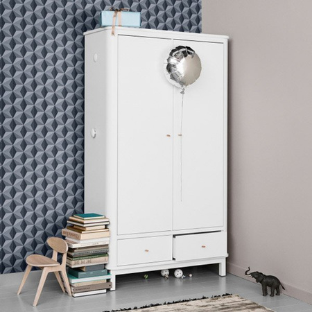 OLIVER FURNITURE SДЕРЕВ'ЯНА дитяча шафа з двома дверима білого кольору