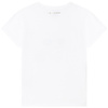 KARL LAGERFELD KIDS T-shirt dziewczęcy z krótkim rękawem biały z apikacją