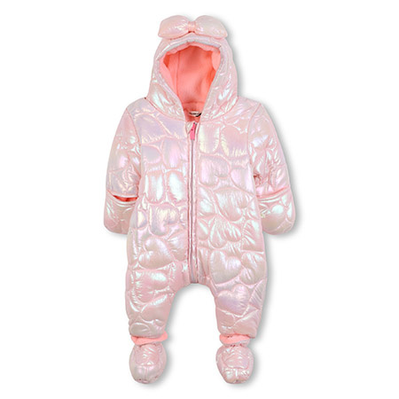 Billieblush Baby Girl's Hooded Romper, Pink