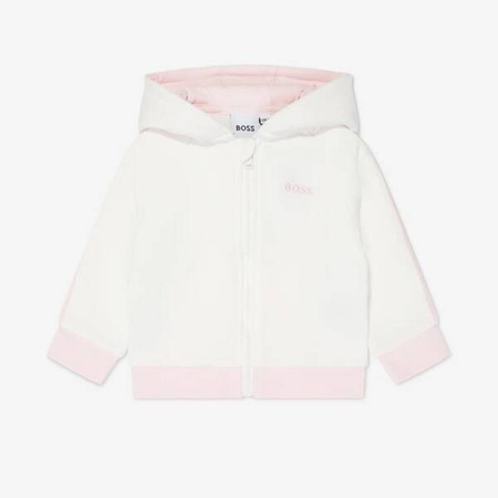 BOSS Kids Baby girls 2-piece logo tracksuit in white