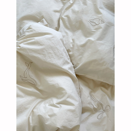 We Are Bitte Organic Junior Bedding Whale 100x140/40x45 cm