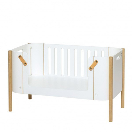 OLIVER FURNITURE Багатофункціональне дитяче ліжечко з розкладною лавкою, 42x88 см, білий/дуб