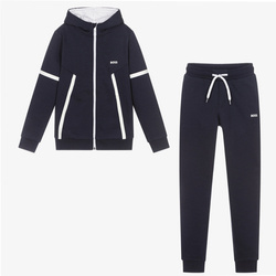 BOSS Kids Boys two piece tracksuit in navy