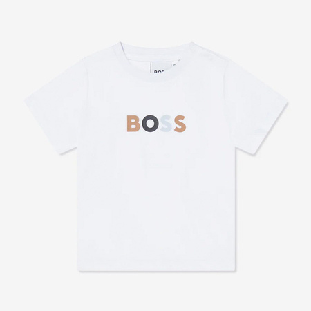 BOSS KIDS Baby boys white and blue 3-piece organic cotton tracksuit