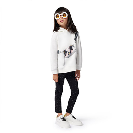 THE MARC JACOBS Girls IT BAG hooded sweatshirt, white
