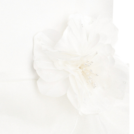 SARAH LOUISE Girls long ruffle ceremony ivory