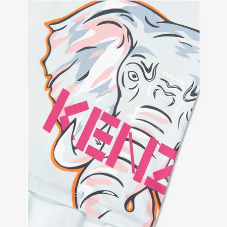 KENZO Kids Girls short sleeves organic cotton Elephant dress