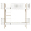  OLIVER FURNITURE Двоярусне ліжко Wood Original Bunk Loft 90x200 см, білий/дубовий колір