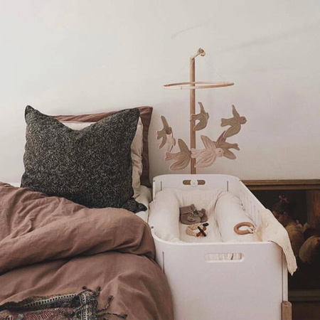 OLIVER FURNITURE Багатофункціональне дитяче ліжечко з розкладною лавкою, 42x88 см, білий/дуб