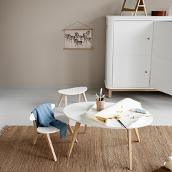 OLIVER FURNITURE WOOD PINGPONG TABLE, WHITE/OAK