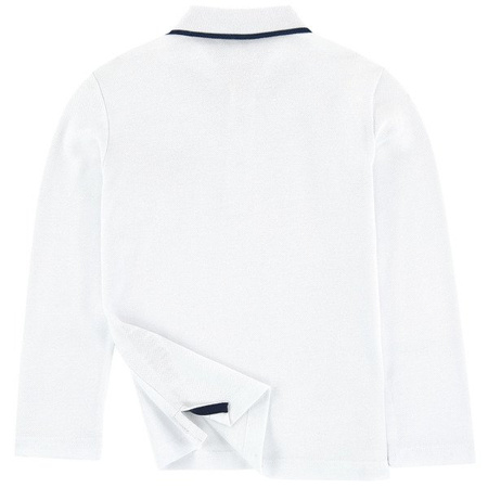 KENZO Kids Polo chłopięce z długim rękawem białe