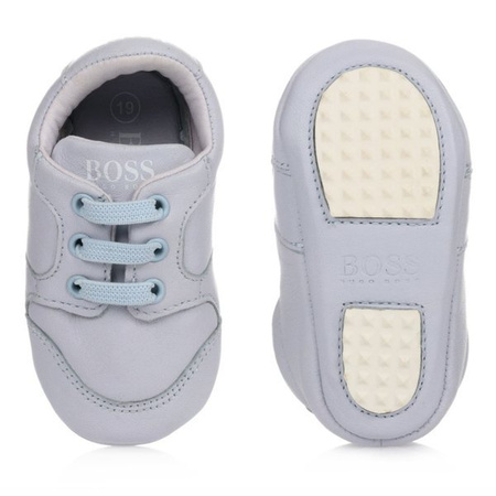 BOSS Kids Tenisówki niemowlęce dla chłopca pre-walker błękitne