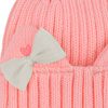 BILLIEBLUSH Baby girl hat with a bow, peach