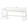 Hoppekids ECO Dream mid sleeper bed with desk 90x200, white 