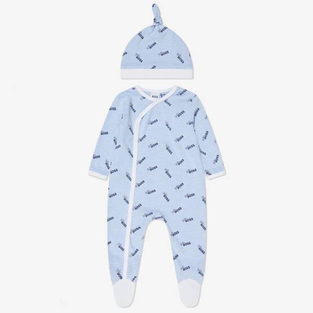 BOSS Kids Baby Boys Organic Cotton Babygrow