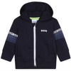 BOSS KIDS Boys Blue Cotton Babygrow