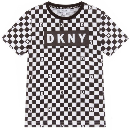 DKNY T-shirt chłopięcy czarno-biały