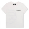 KARL LAGERFELD Boys short sleeve white t-shirt with logo print