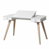 OLIVER FURNITURE Дитячий стіл з білого дерева, висота 72,6 см, зі стільцем